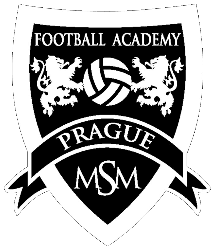 White MSM Football Academy Prague shield